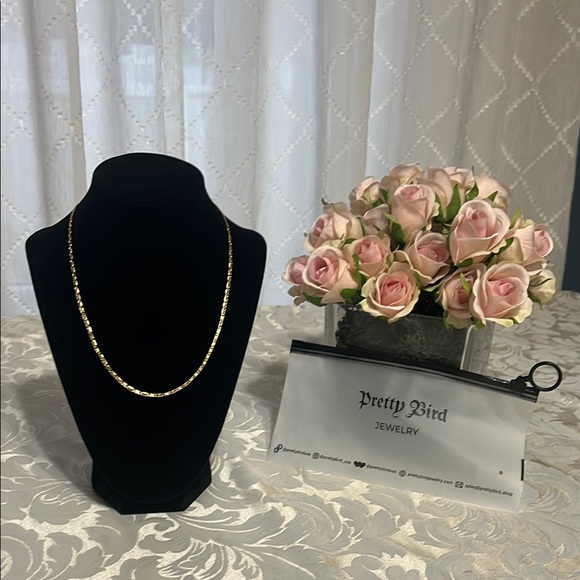 Pretty Bird Rose Gold Plates Bar Link Stacking Necklace - Picture 1 of 4